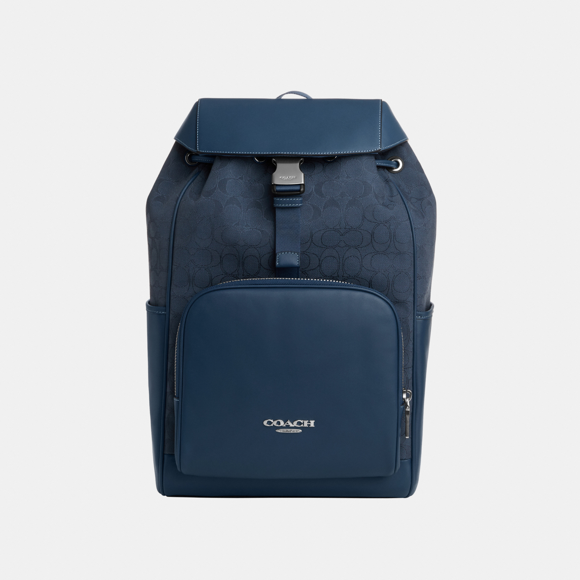 Coach Mens Racer Backpack in Signature Jacquard - Dark Blue - One Size