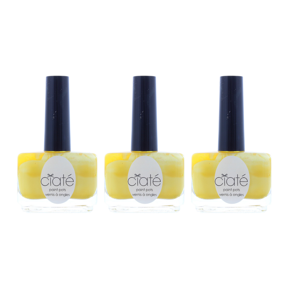 Ciate Womens Big Yellow Taxi Paint Pots 13.5ml Nail Polish x 3 - One Size