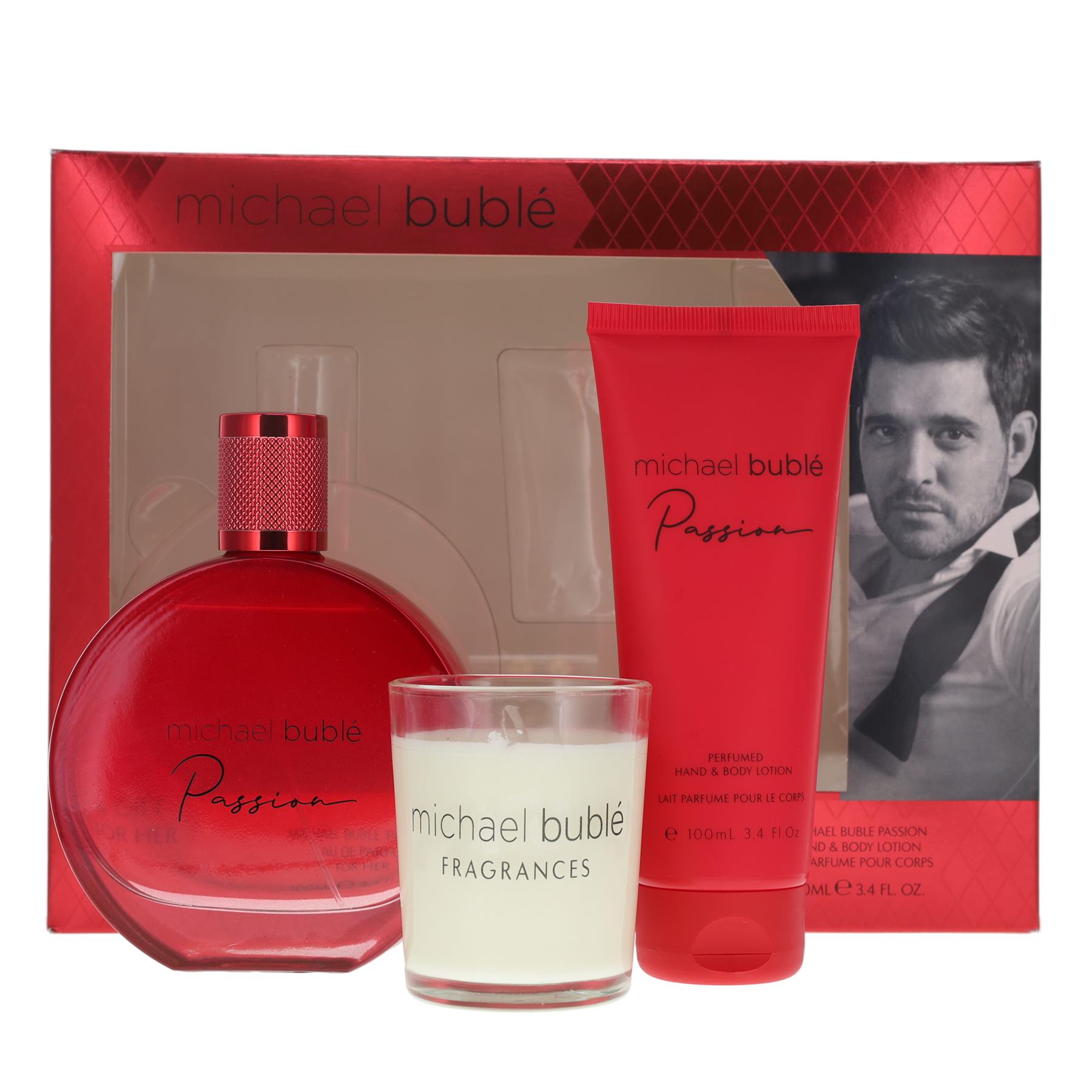 Michael Buble Womens Passion 100ml EDP / Body Lotion & Scented Candle - One Size