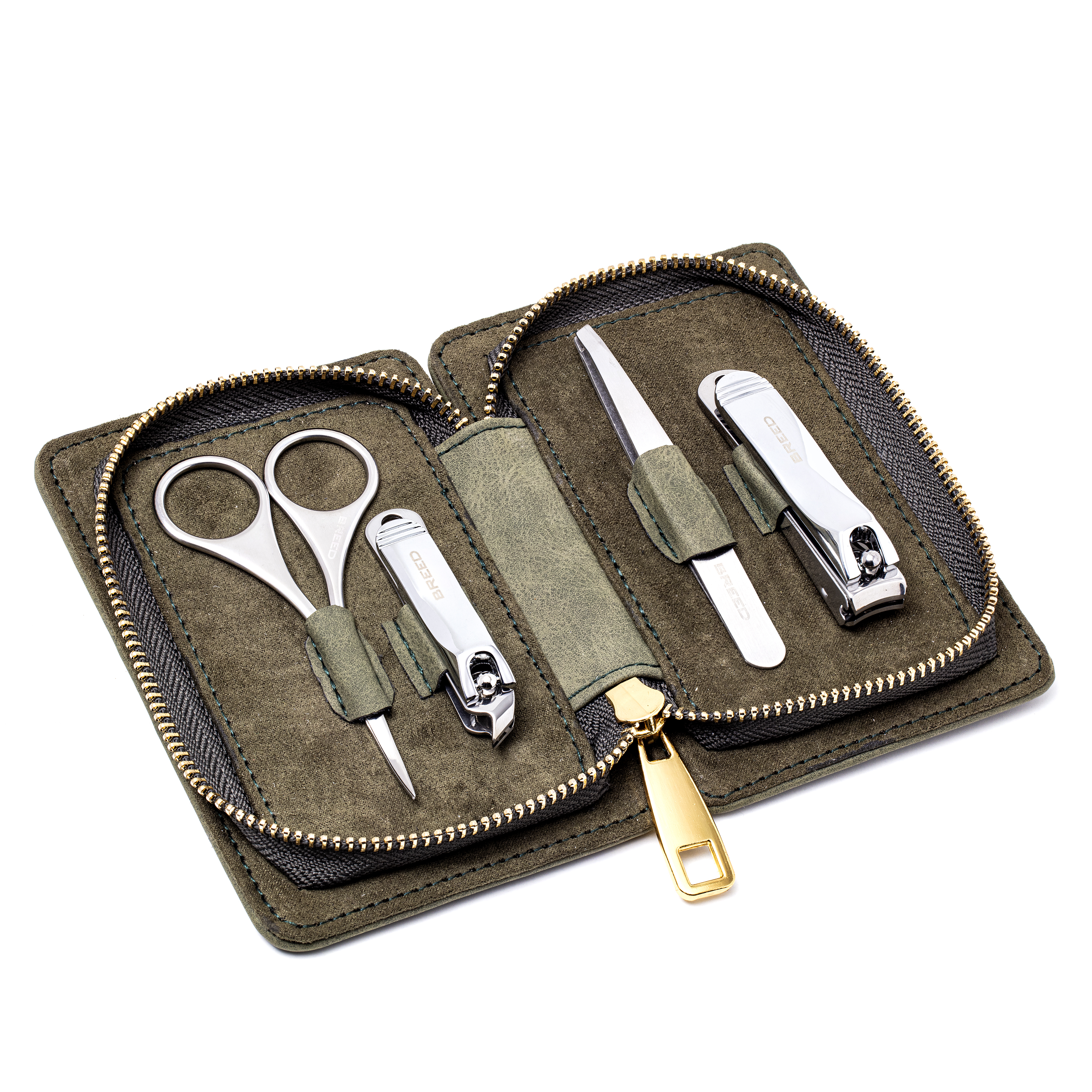 Breed Mens Sabre 4 Piece Surgical Steel Groom Kit - NA - One Size