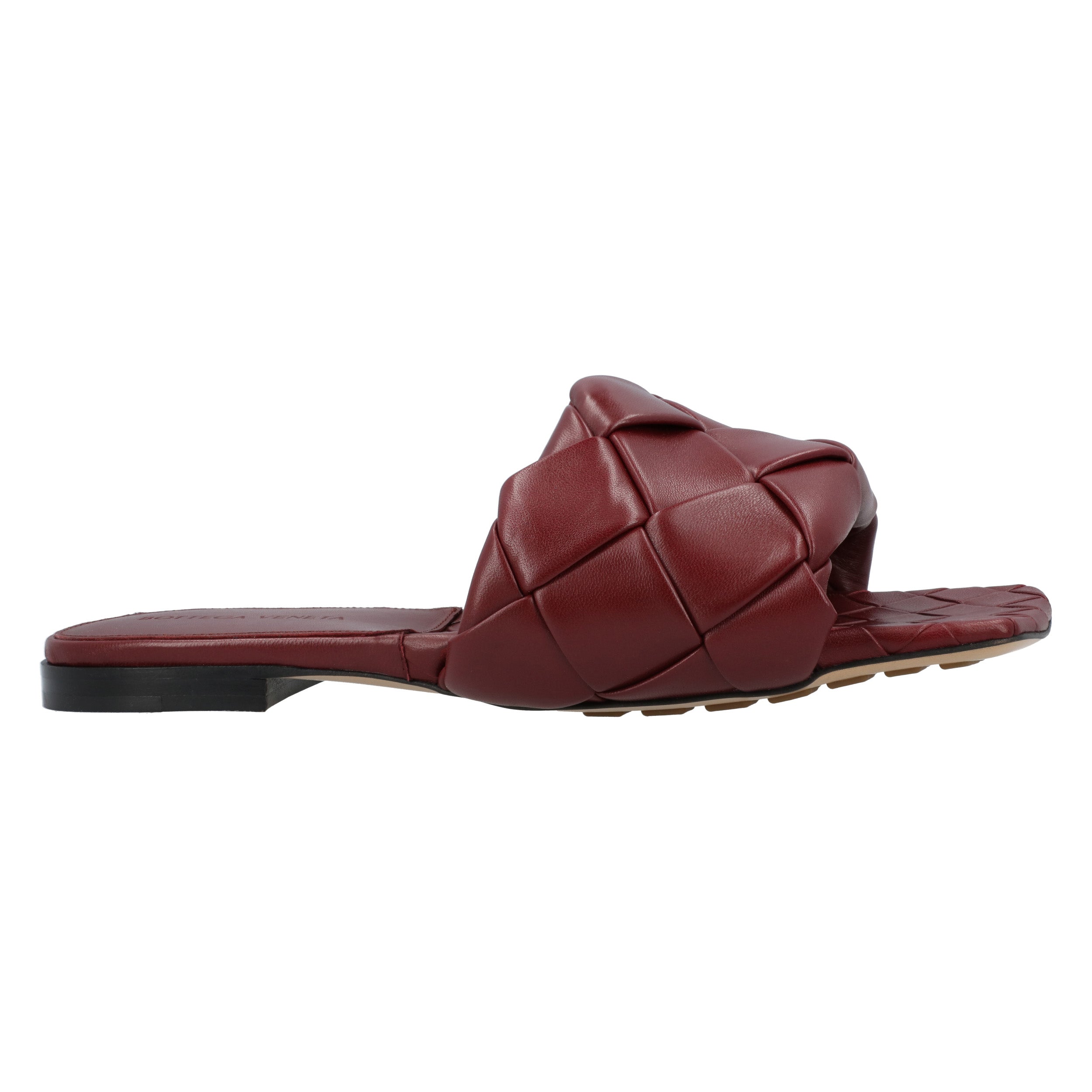 Bottega Veneta Womens Lido Flat Sandal red material_Lamb_Leather - Size 38.5 EU/IT