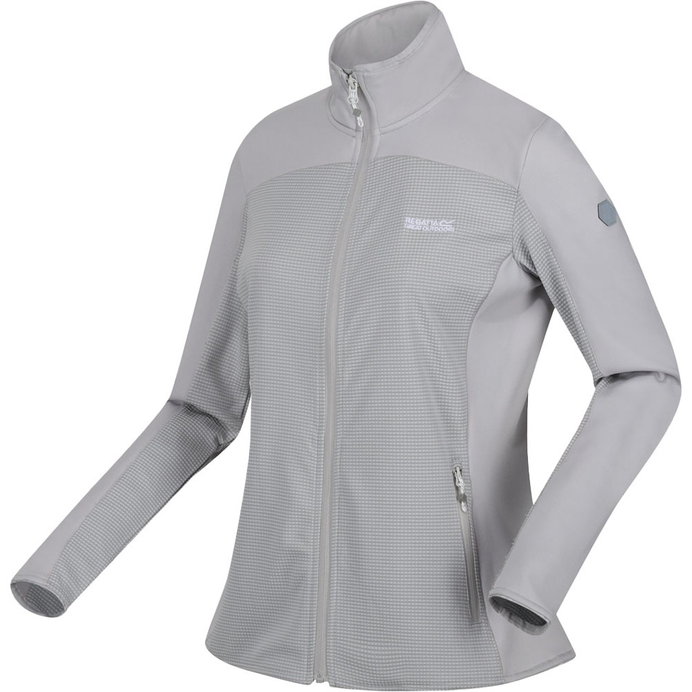 Regatta Womens Highton III Full Zip Breathable Fleece Jacket - Grey - Size 12 UK