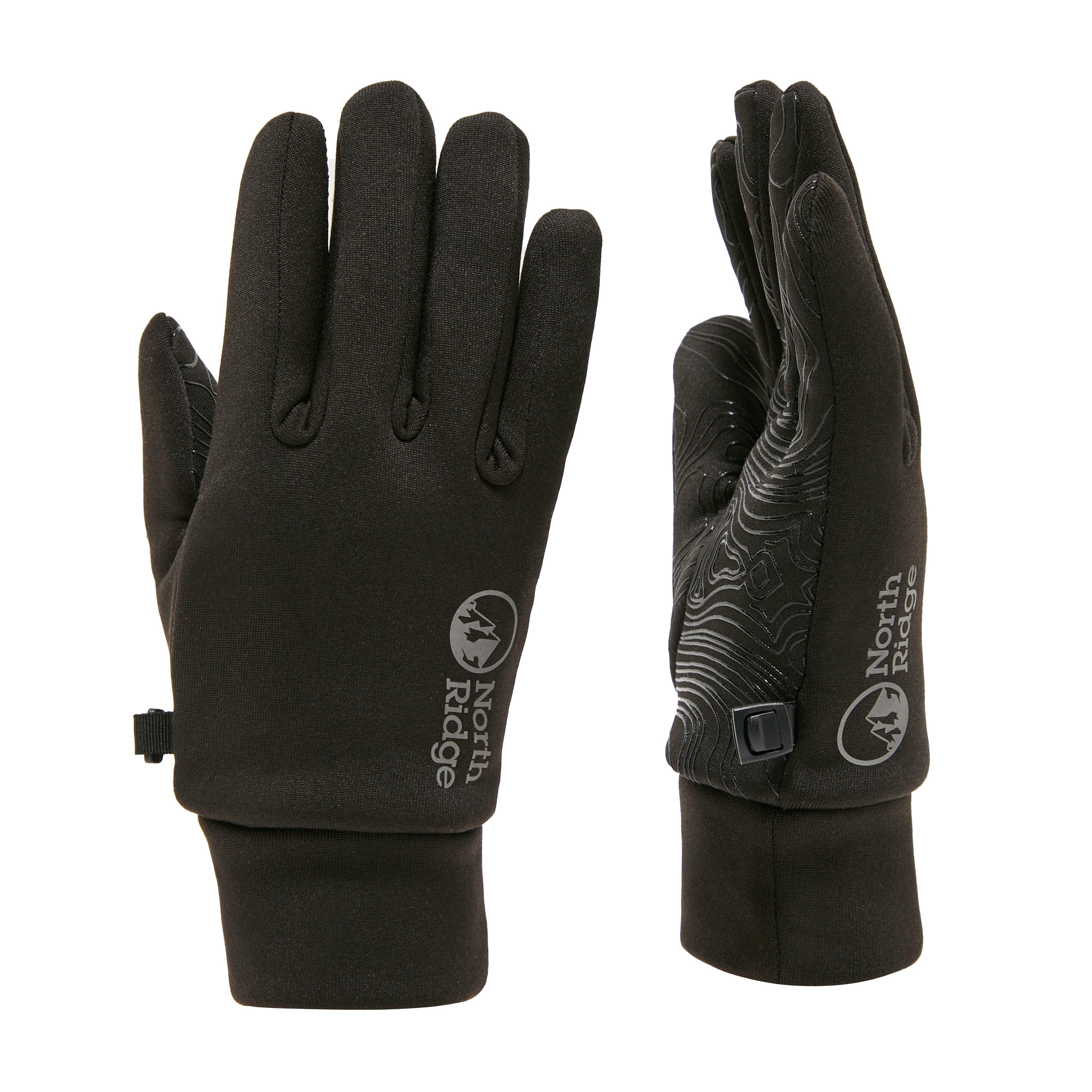 North Ridge WoMens Insulated Grip Gloves - Black - Size Medium