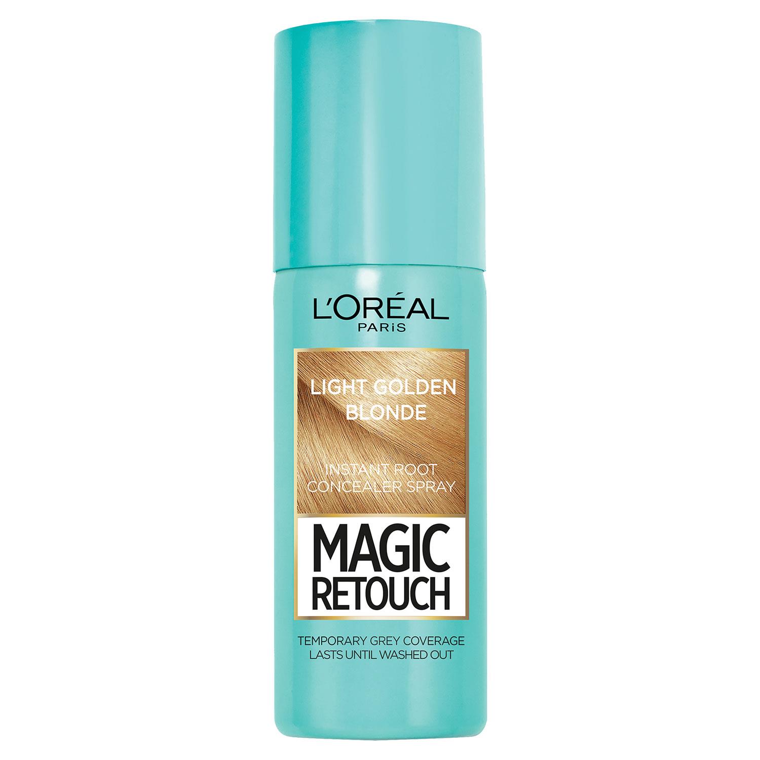 L'Oreal Paris Unisex Magic Retouch Instant Root Concealer Spray Light Golden Blonde, 75ml - Black - One Size