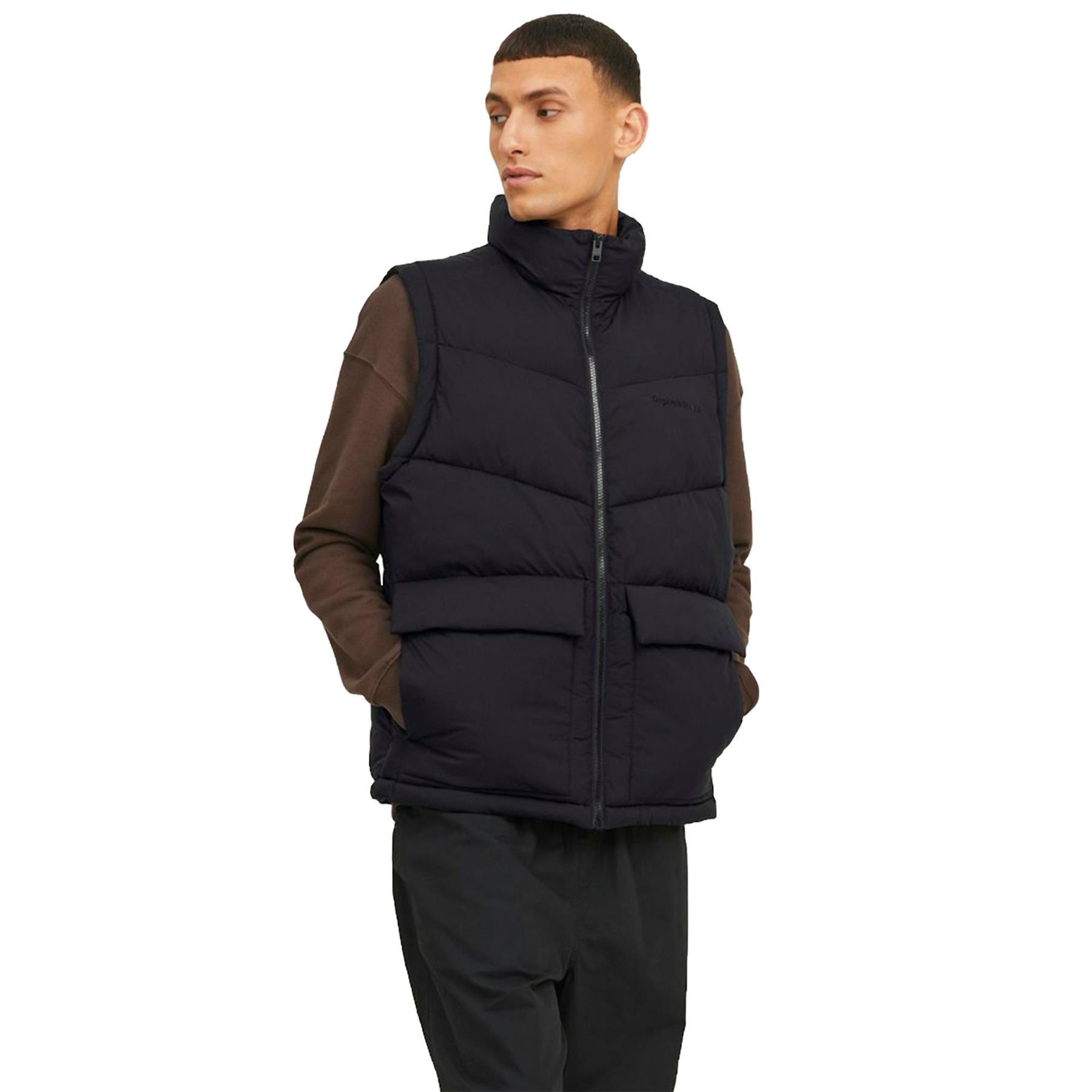 Jack & Jones Mens Jorvesterbro Sn Body Warmer Vest - Black - Size 2XL