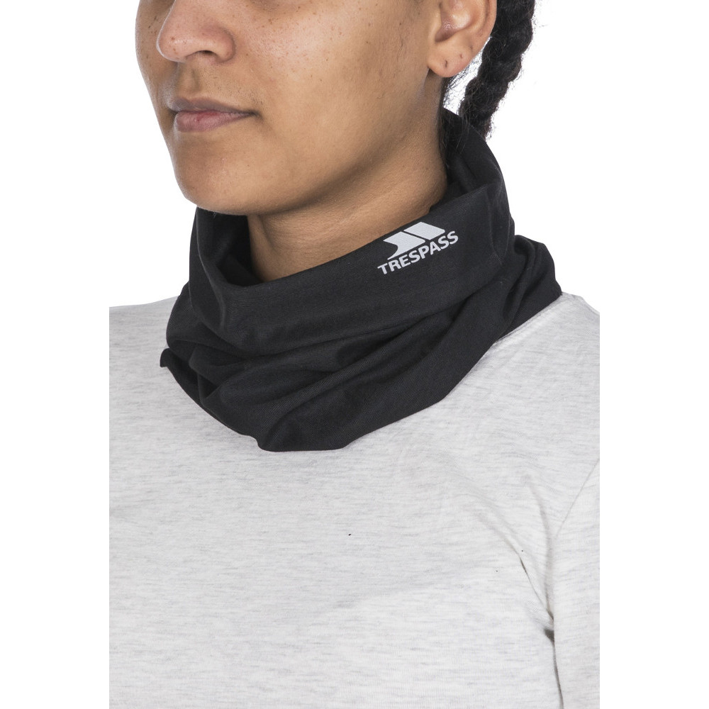 Trespass Mens Quay Lightweight Reflective Neck Warmer Scarf - Black - One Size