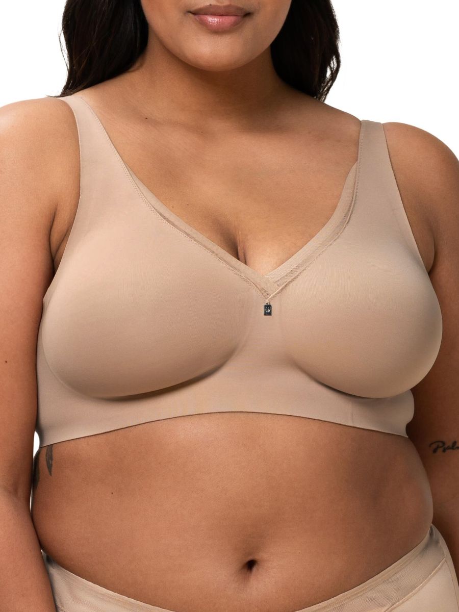 Triumph Womens True Shape Sensation Minimizer Bra - Beige Polyamide - Size 42E