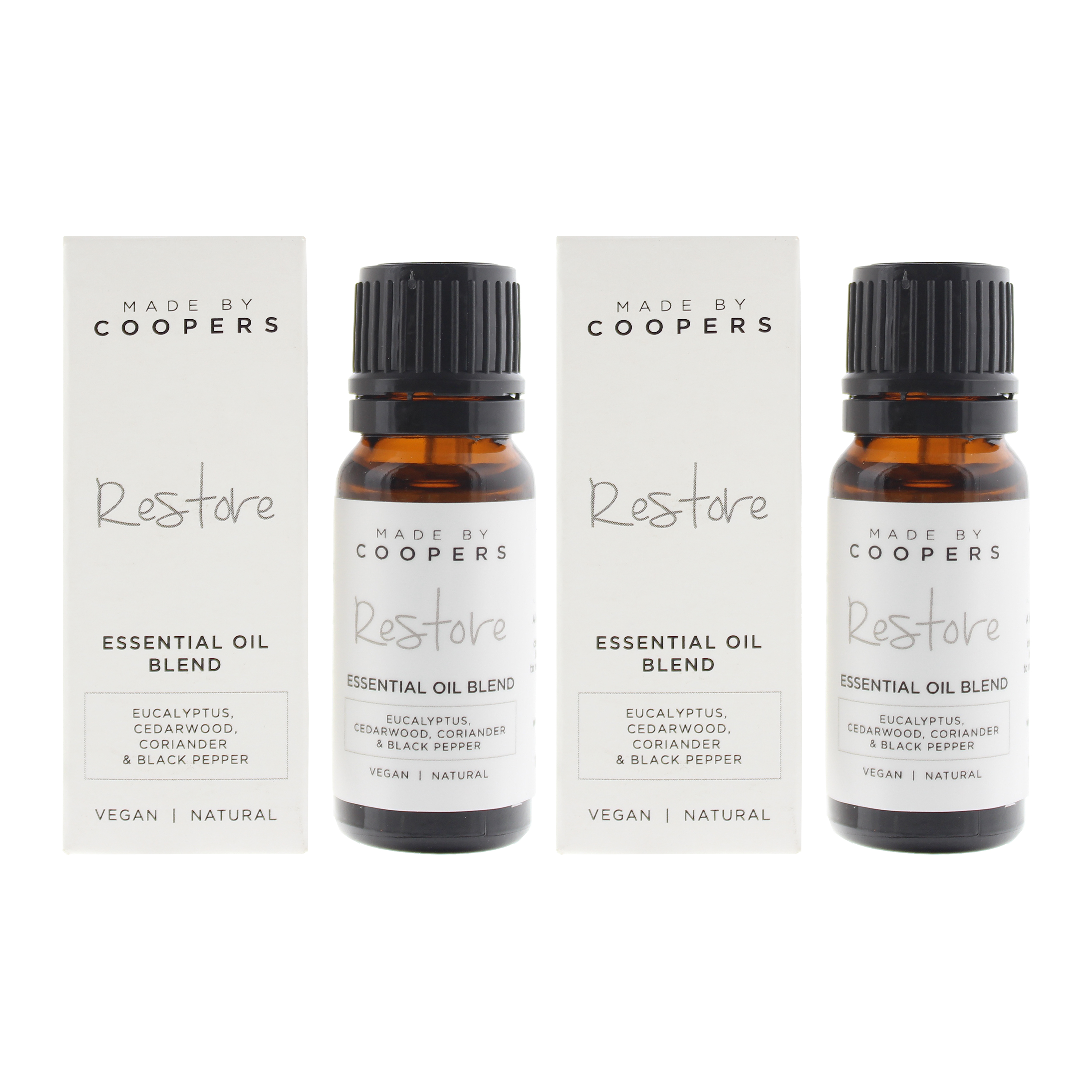 Made By Coopers Unisex Restore Essential Oil Blend for Diffuser 10ml x 2 - One Size