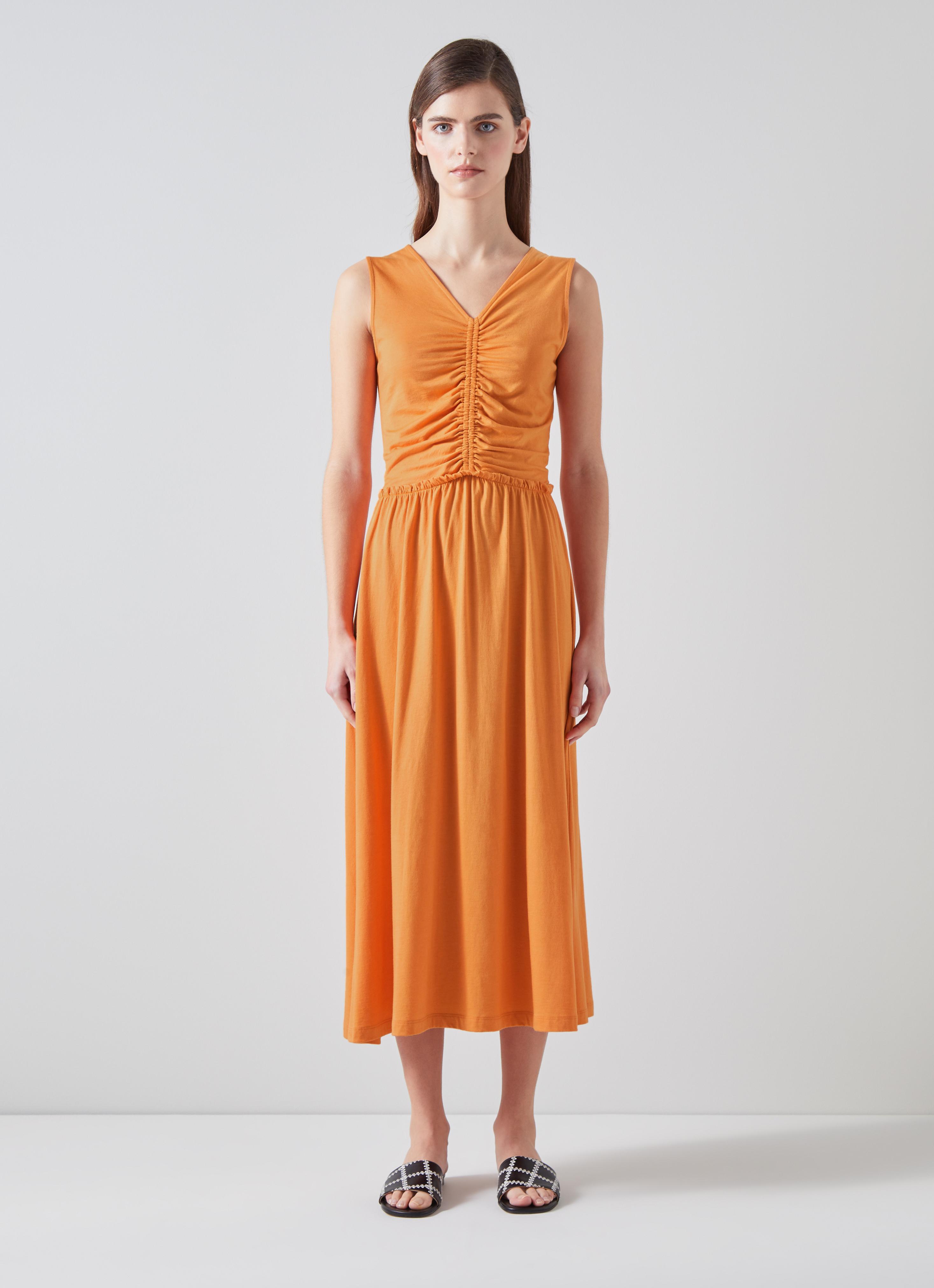 LK Bennett Womens Claud Dresses,Burnt Orange - Size 16 UK