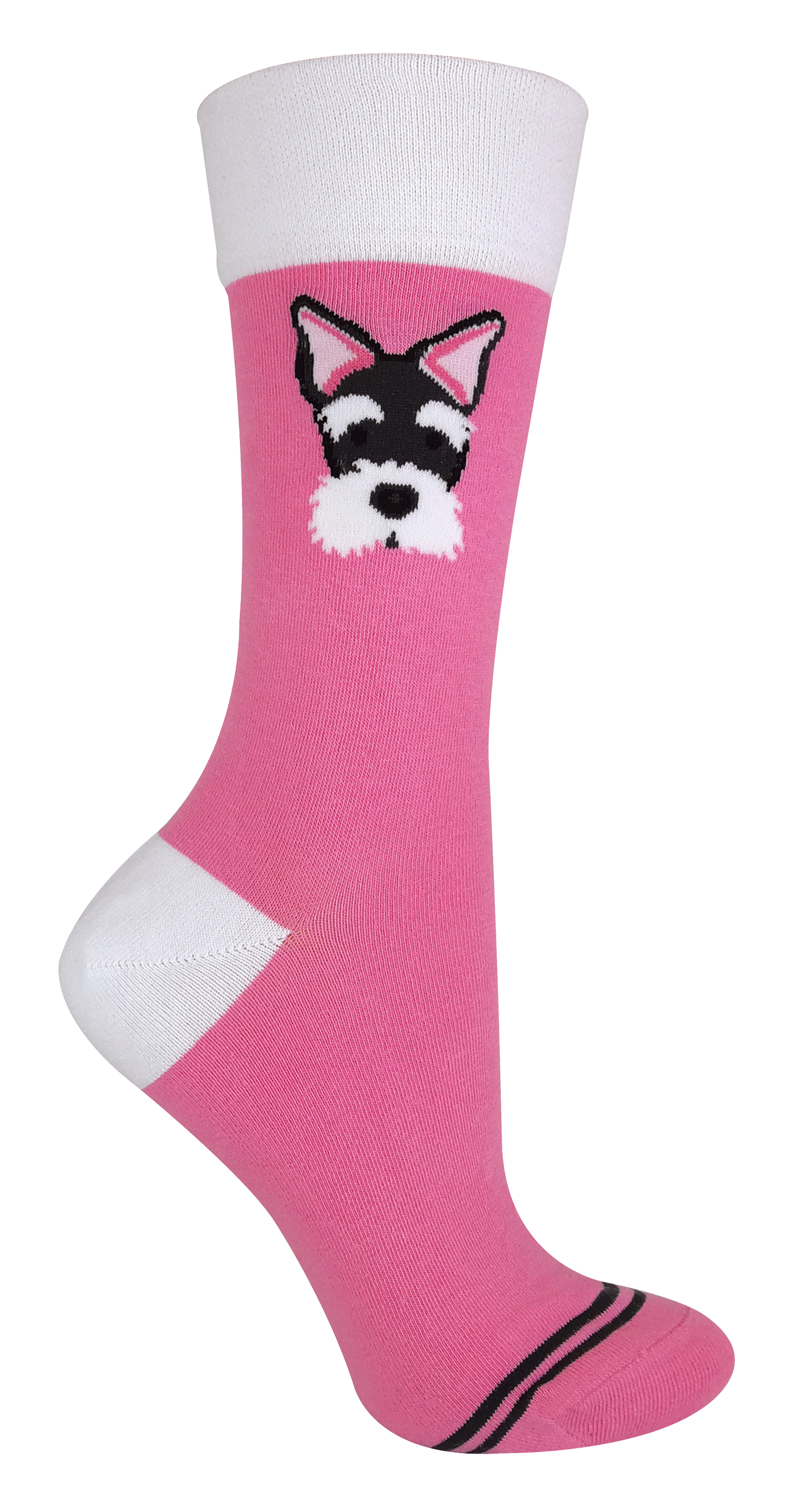 Sock Snob Womens 1 Pair Unisex Novelty Cat Dog Socks with Beagle / Pug / Scotty Dog - Pink Cotton - Size UK 4-6.5