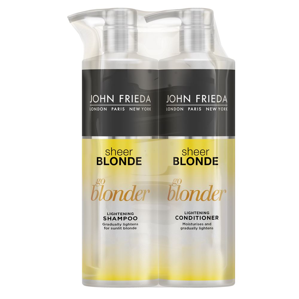 John Frieda Unisex Sheer Blonde Go Blonder Lightening Shampoo & Conditioner 500ml Duo Pack - NA - One Size