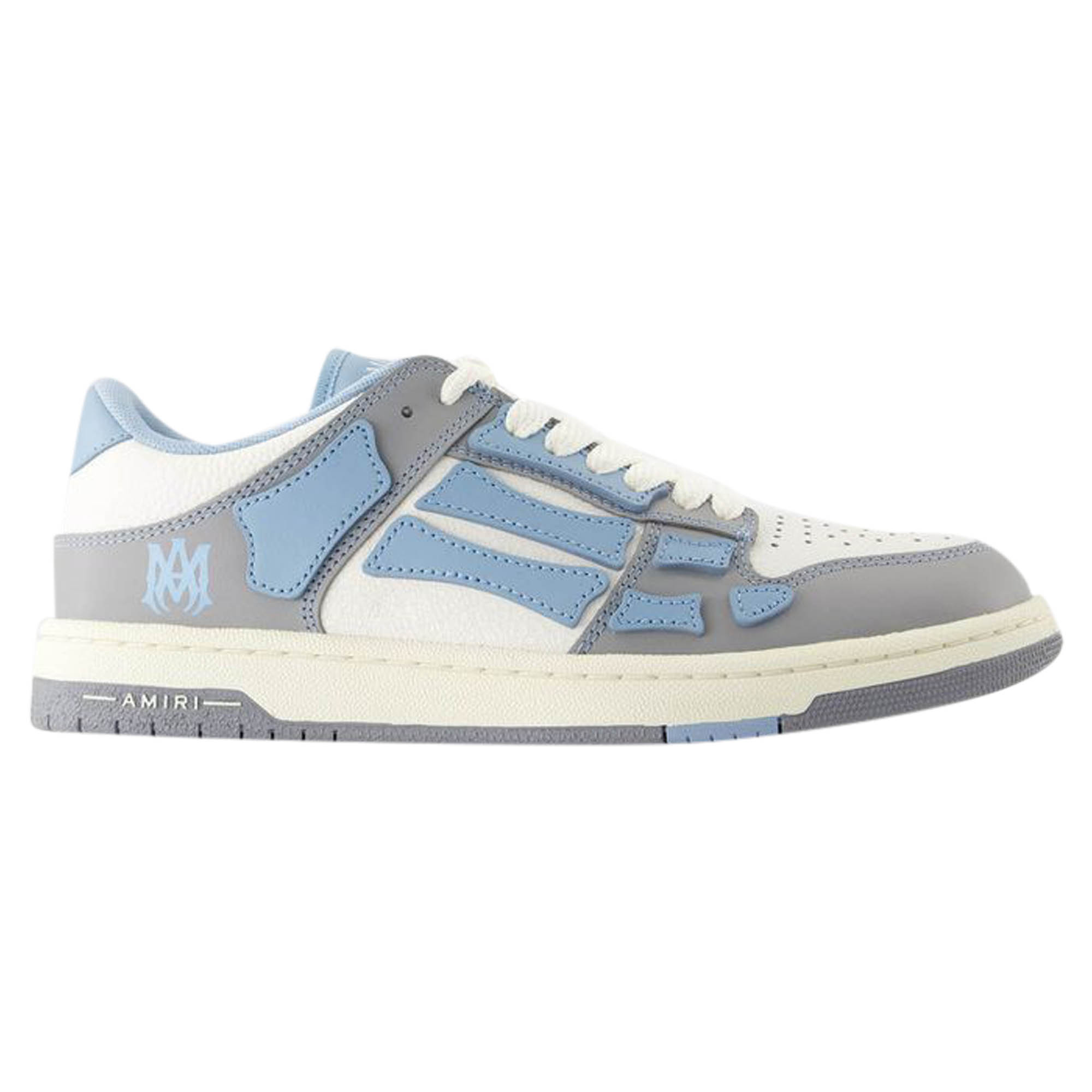 Amiri Womens Varsity Skel Top Low Sneakers - - Leather - Blue material_Calfskin - Size EU 44