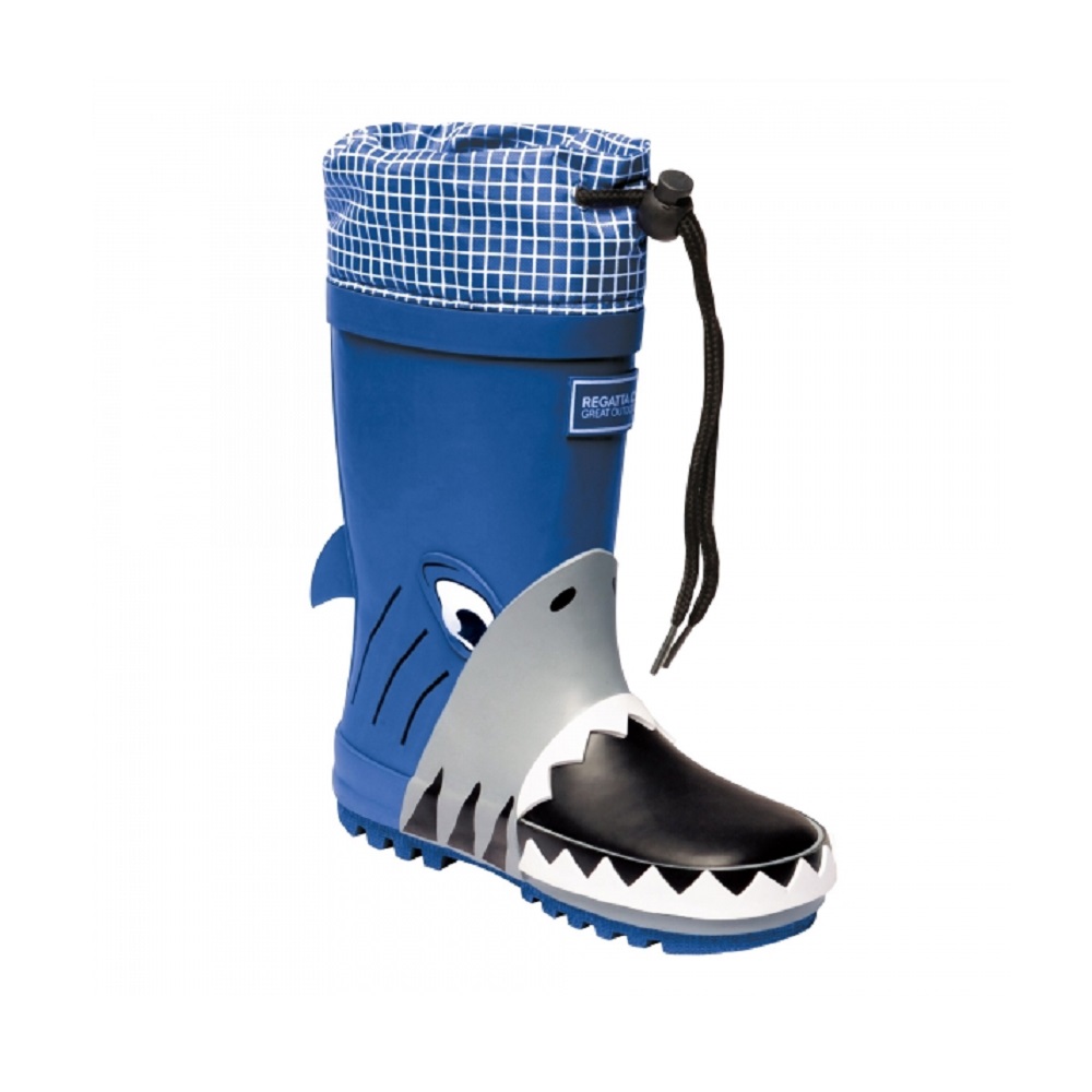 Dare 2B Boys Childrens/Kids Mudplay Dinosaur Wellingtons (Shark/Nautic) - Multicolour - Size UK 13 Kids - Secret Sales