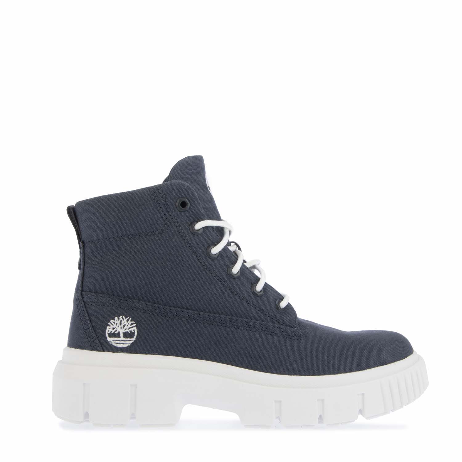 Women's Timberland Mid Lace Up Boots in Dark Blue