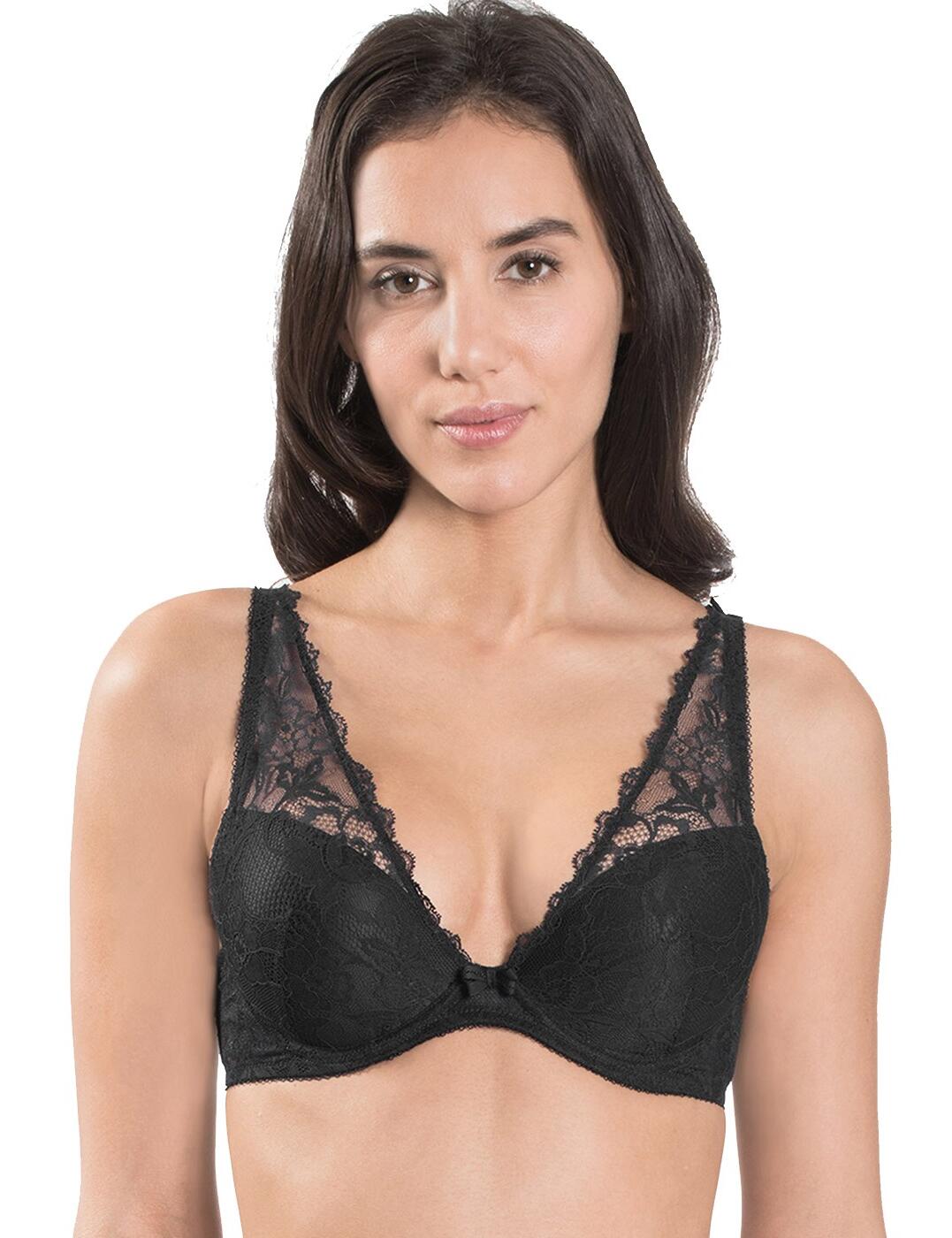 Aubade Womens La Parisienne Plunge Bra - Black - Size 34D