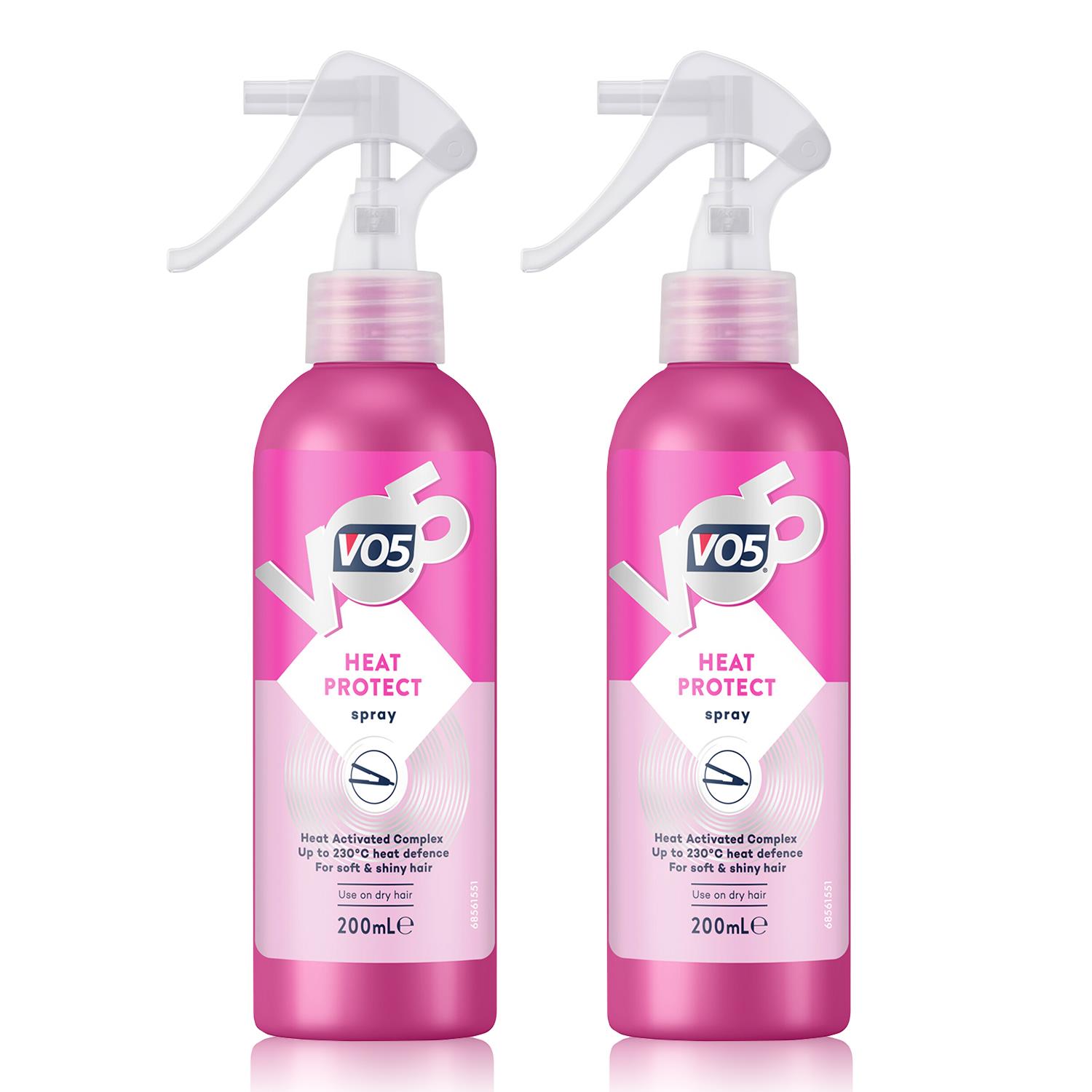 VO5 Womens Heat Protect Spray For Soft & Shiny Hair on Wet or Dry 2x 200ml - NA - One Size