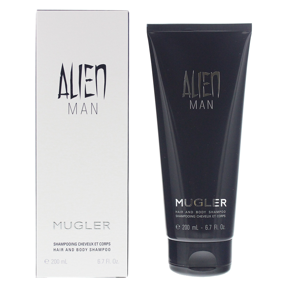 Mugler Mens Alien Man Hair & Body Shampoo 200ml - White - One Size