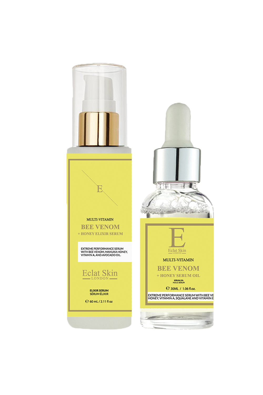 Eclat Skin London Unisex Bee Venom + Manuka Honey Elixir Serum 60ml + Bee + Oil 30ml - NA - One Size