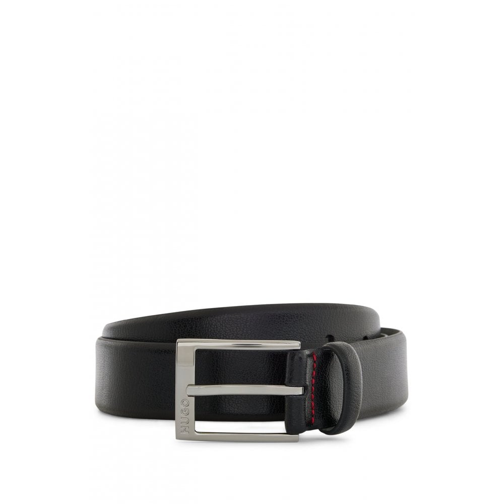 Hugo Gellot Sz35 Mens Leather Belt - Black - Size 38 inches