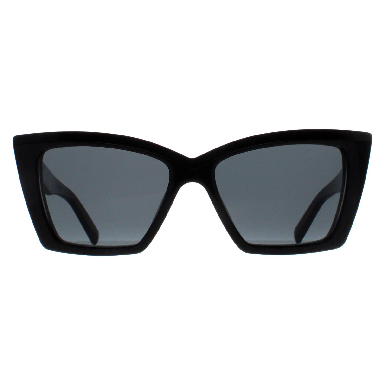 Saint Laurent Cat Eye Womens Black Grey SL657 - One Size