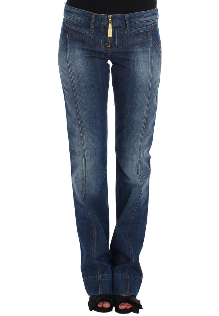 Just Cavalli WoMens Blue Wash Cotton Stretch Boot Cut Jeans material_cotton - Size 24 (Waist)