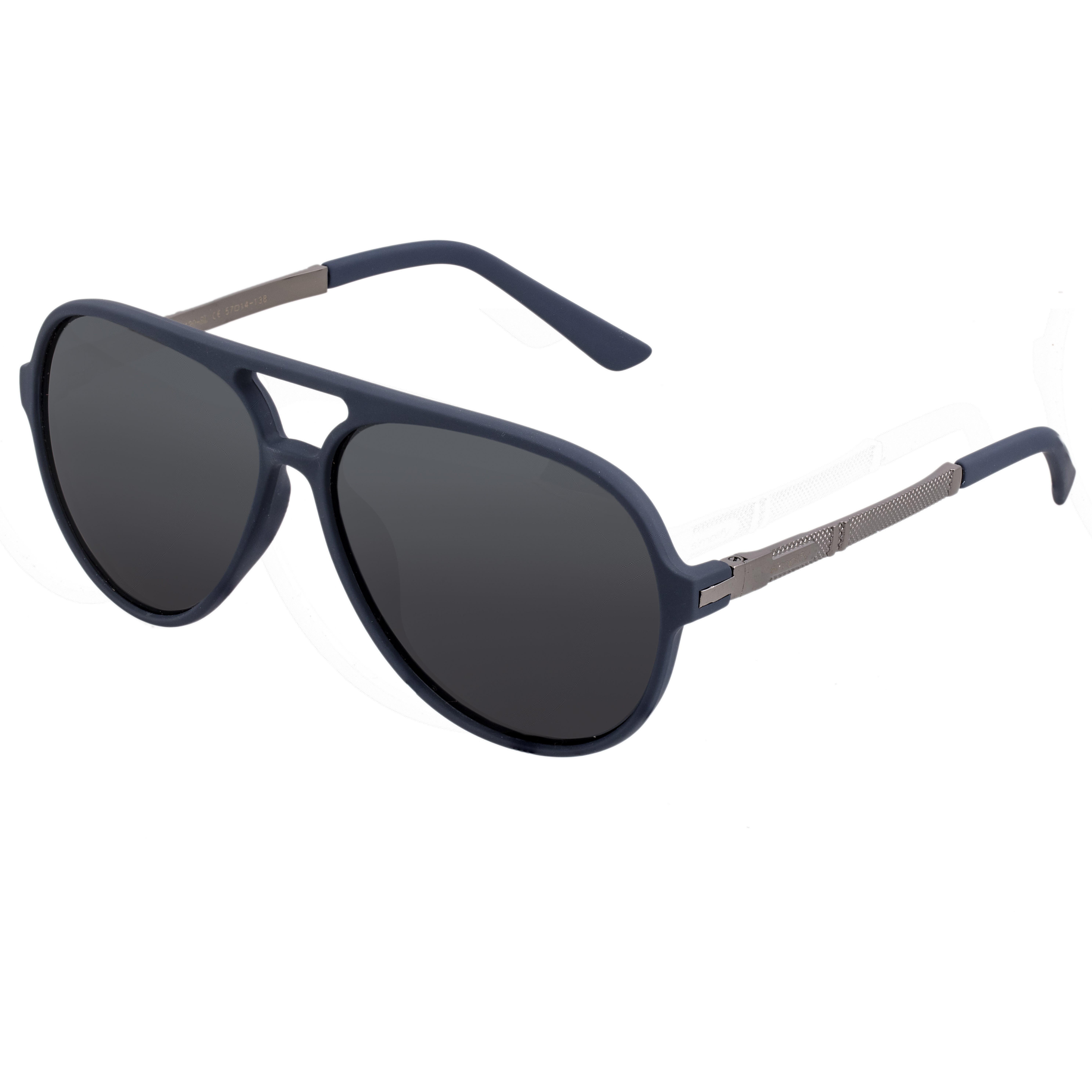 Simplify Unisex Spencer Polarized Sunglasses - Navy Stainless Steel - One Size