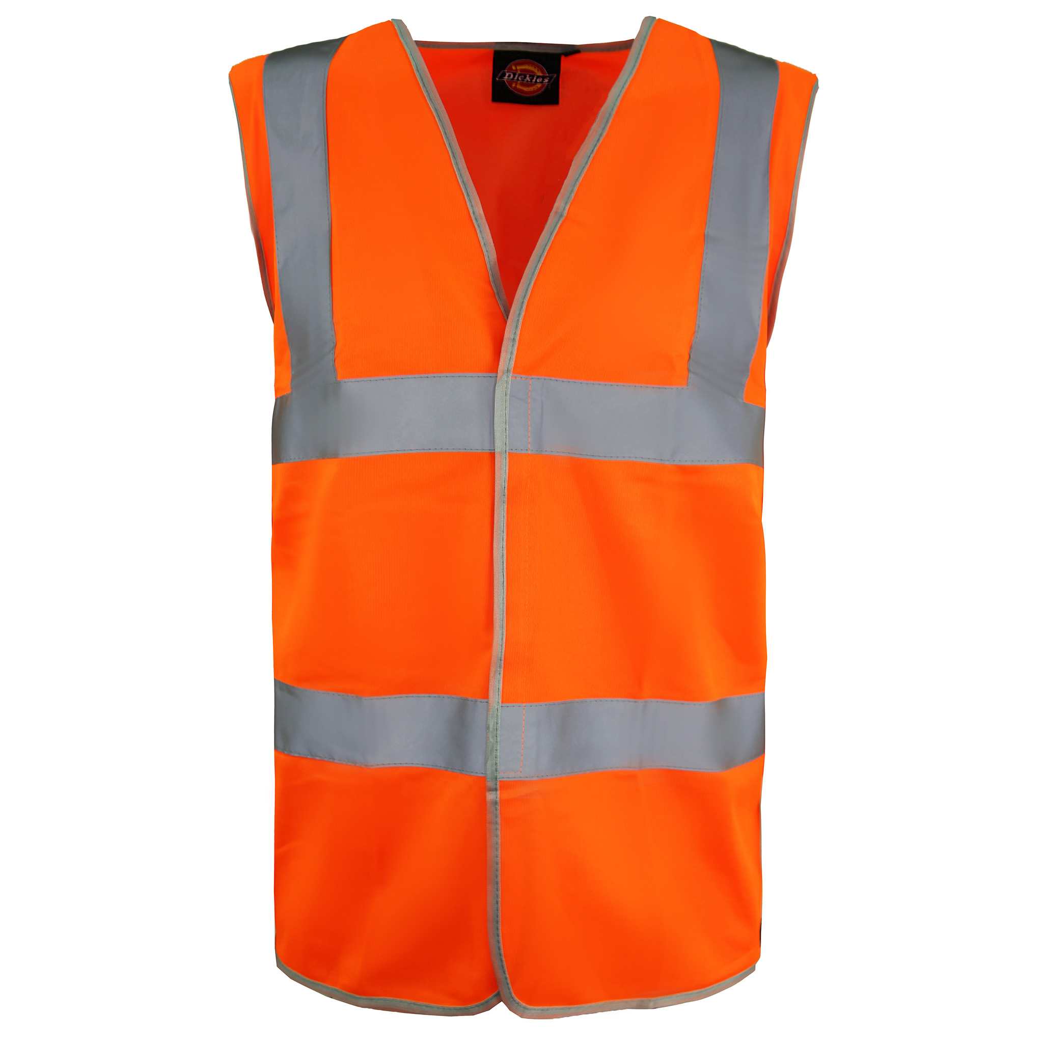 Dickies Hi-Vis Highway Safety Mens Orange Reflective Vest - Size X-Large