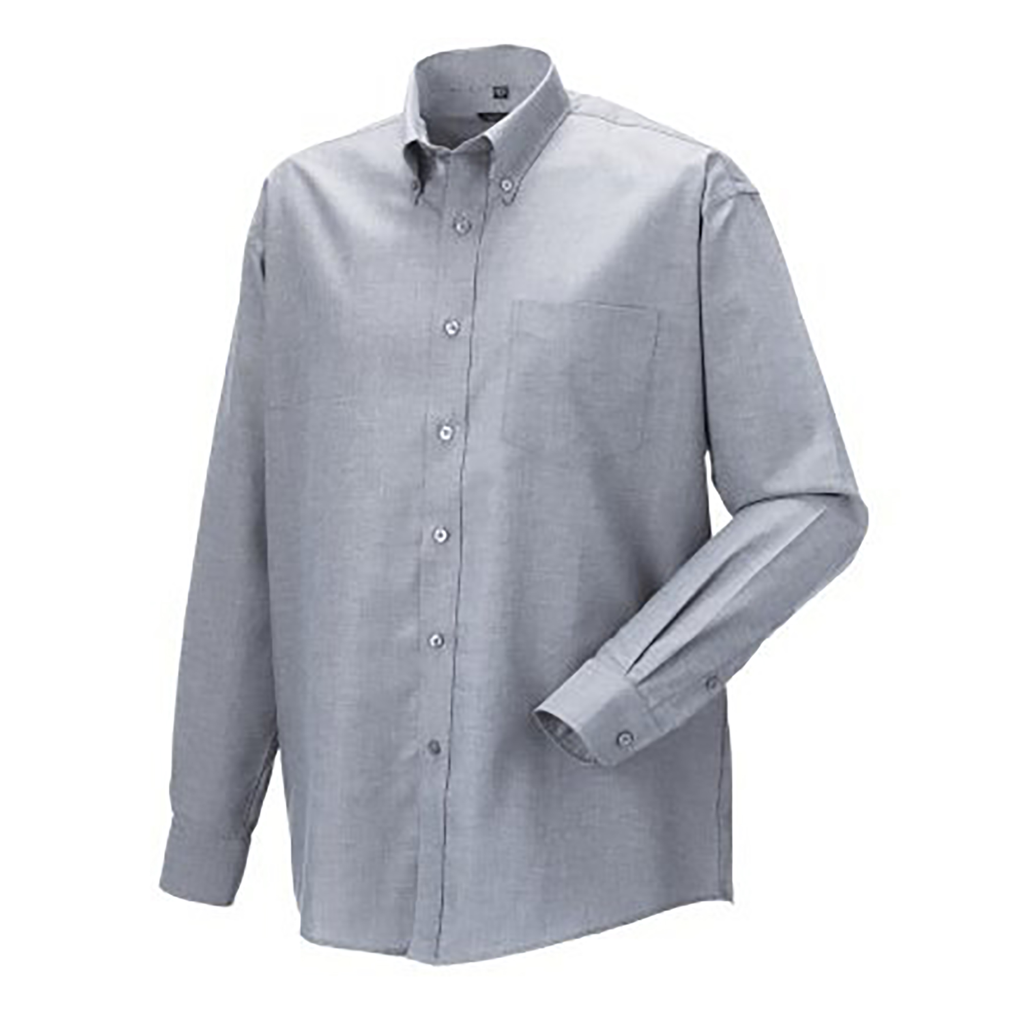 Russell Athletic Collection Mens Long Sleeve Easy Care Oxford Shirt (Silver Grey) - Size 18 inch