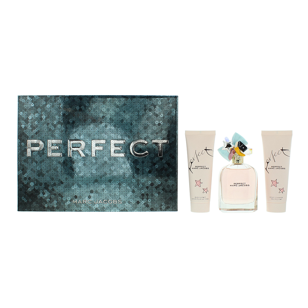 Marc Jacobs Womens Perfect Eau de Parfum 100ml, Body Lotion 75ml + Shower Gel - NA - One Size