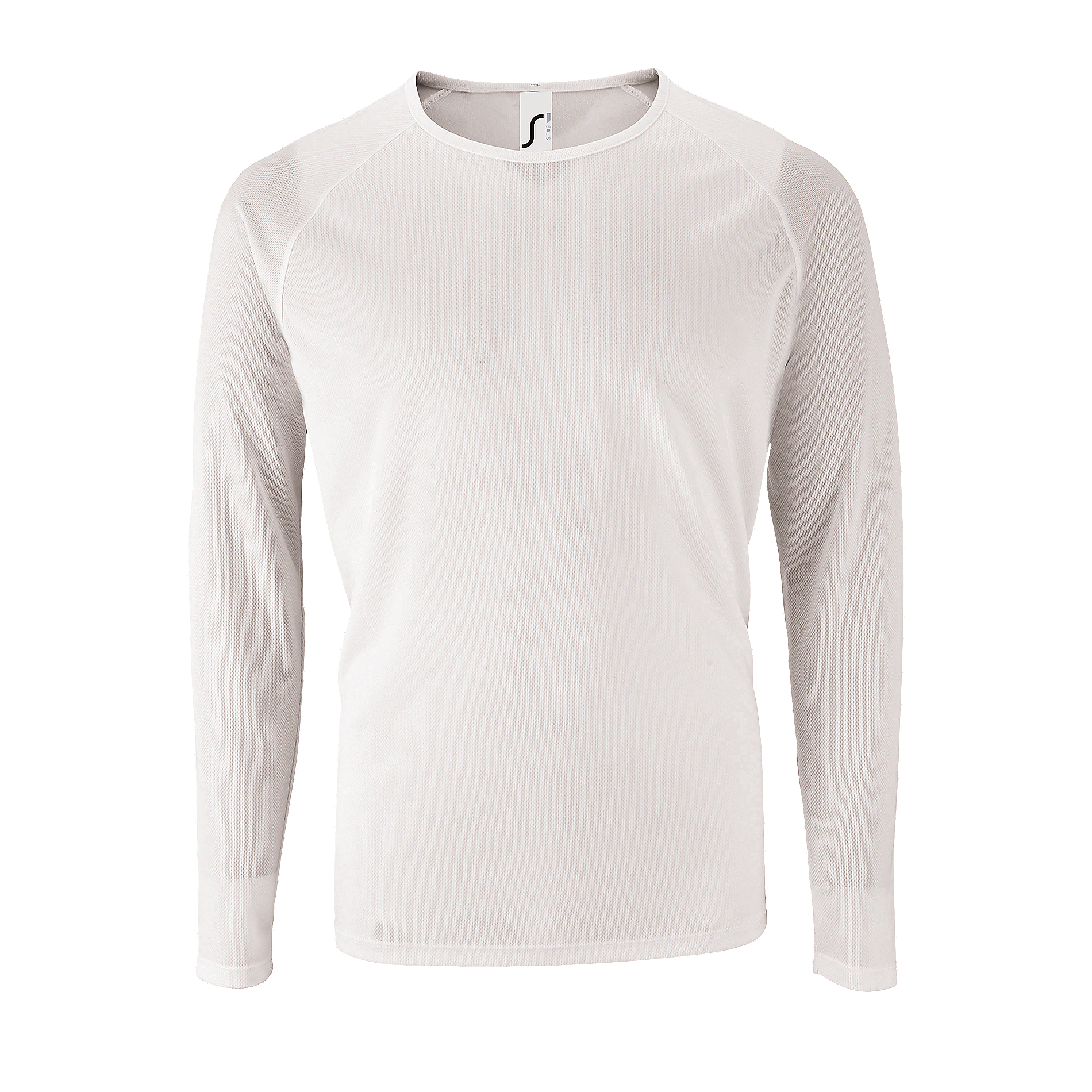 SOLS Mens Sporty Long Sleeve Performance T-Shirt (White) - Size Medium