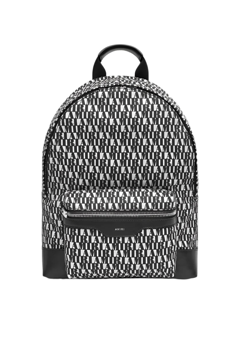 Amiri Mens All-Over Logo Canvas Backpack - Black material_nylon - One Size