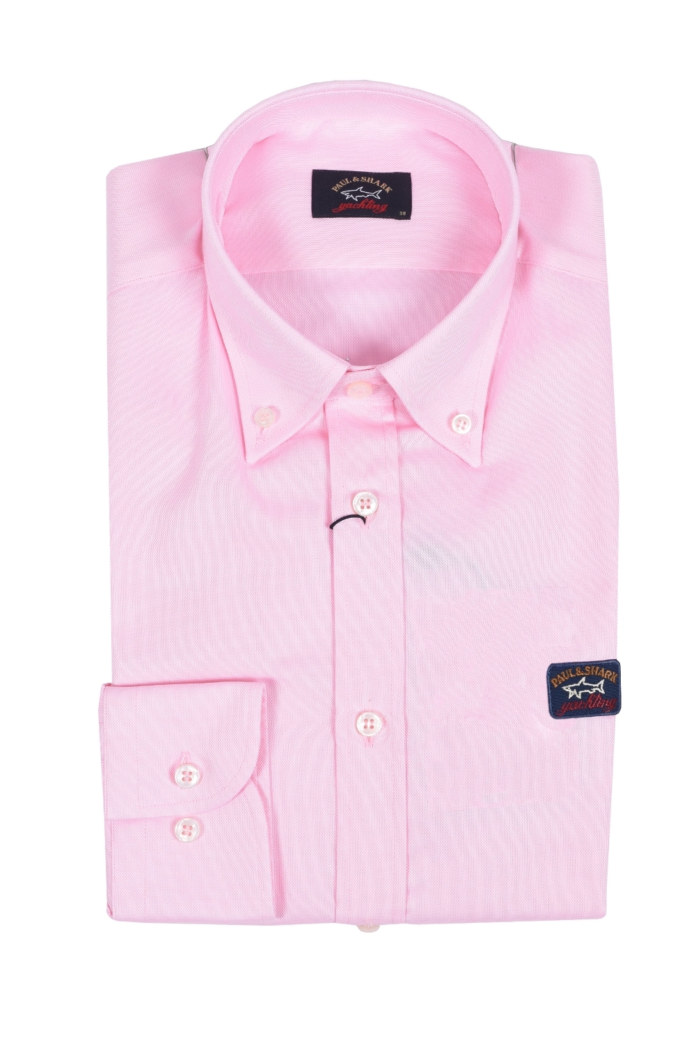 Paul & Shark Mens And Long Sleeved Shirt Pink - Size 16 inch