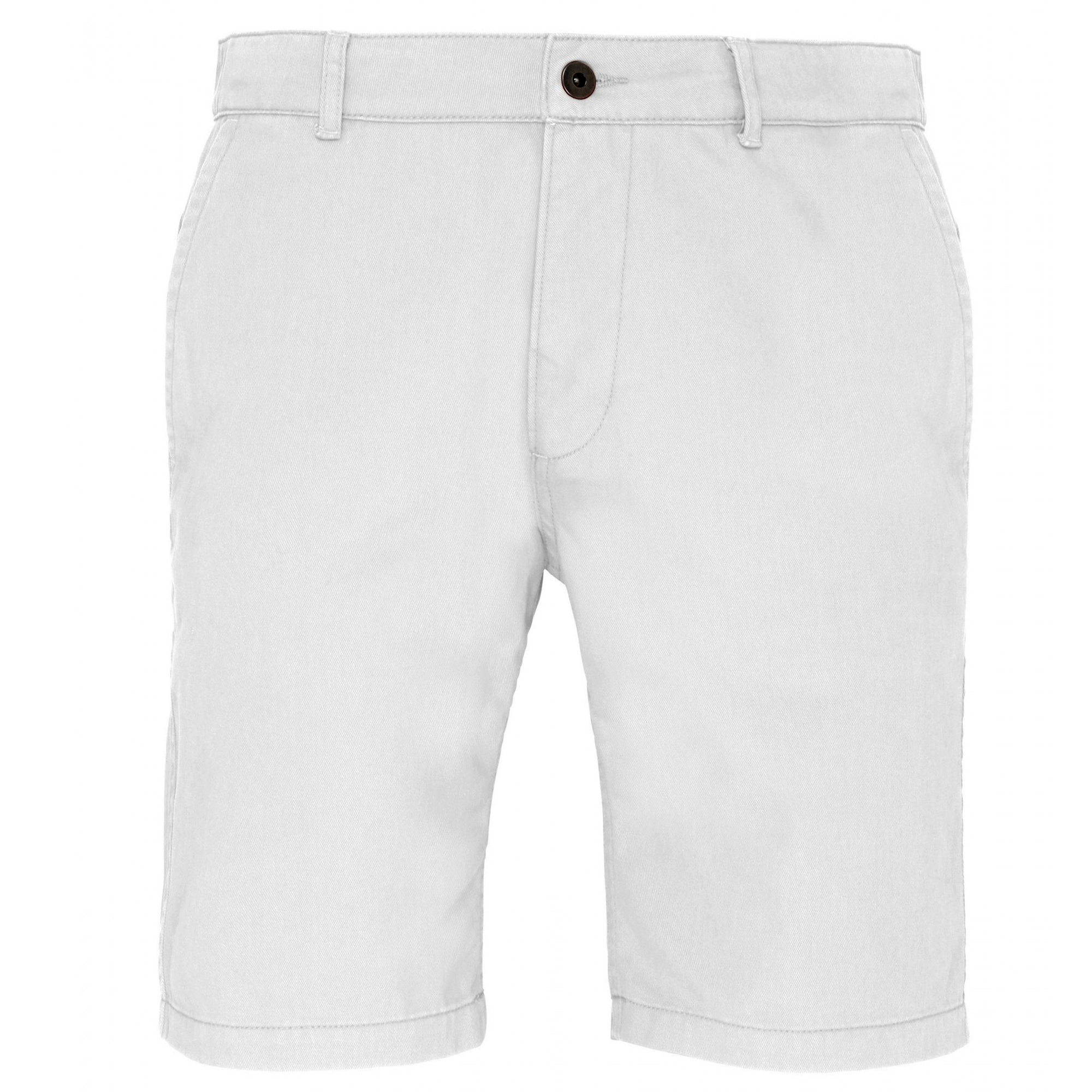 Asquith & Fox Mens Casual Chino Shorts (White) - Size 3XL