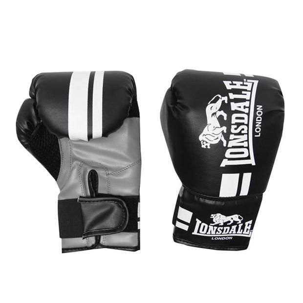 Lonsdale Mens Accessories Contender Boxing Gloves in Black - One Size