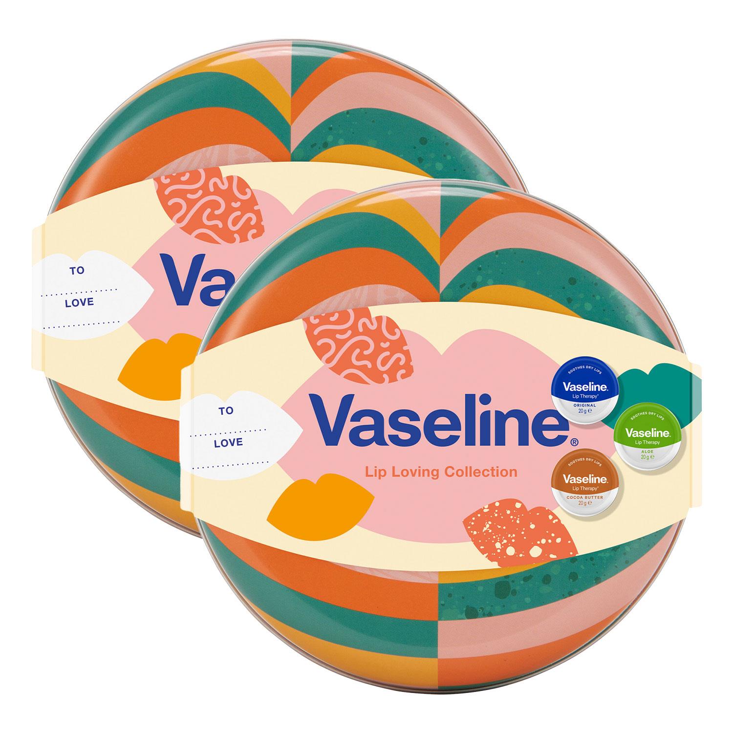 Vaseline Womens Lip Loving Lip Balm Tin Gift Set for Her, 2 Pack - One Size