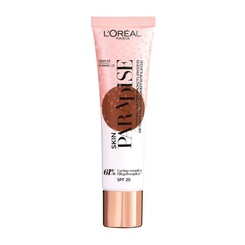 L'Oreal Paris Womens Skin Paradise Tinted Water Moisturiser Spf 20 30ml - 03 Deep - NA - One Size