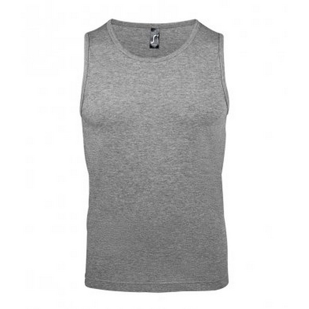 SOLS Mens Justin Sleeveless Tank / Vest Top (Grey Marl) Cotton - Size Small