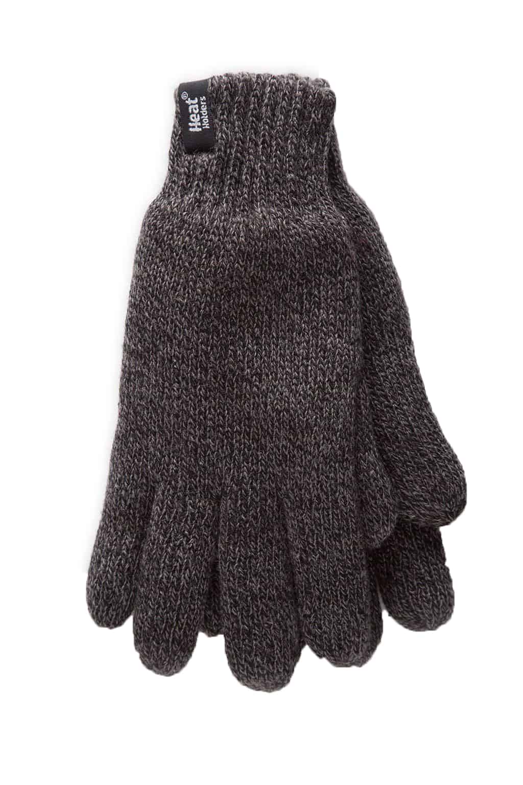 Heat Holders Mens Fleece Lined Warm Gloves For Winter - Grey - Size X-Small/Small