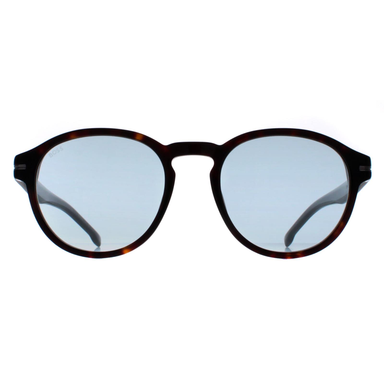 Hugo Boss Round Mens Havana Azure Photochromic 1506/S - Brown - One Size