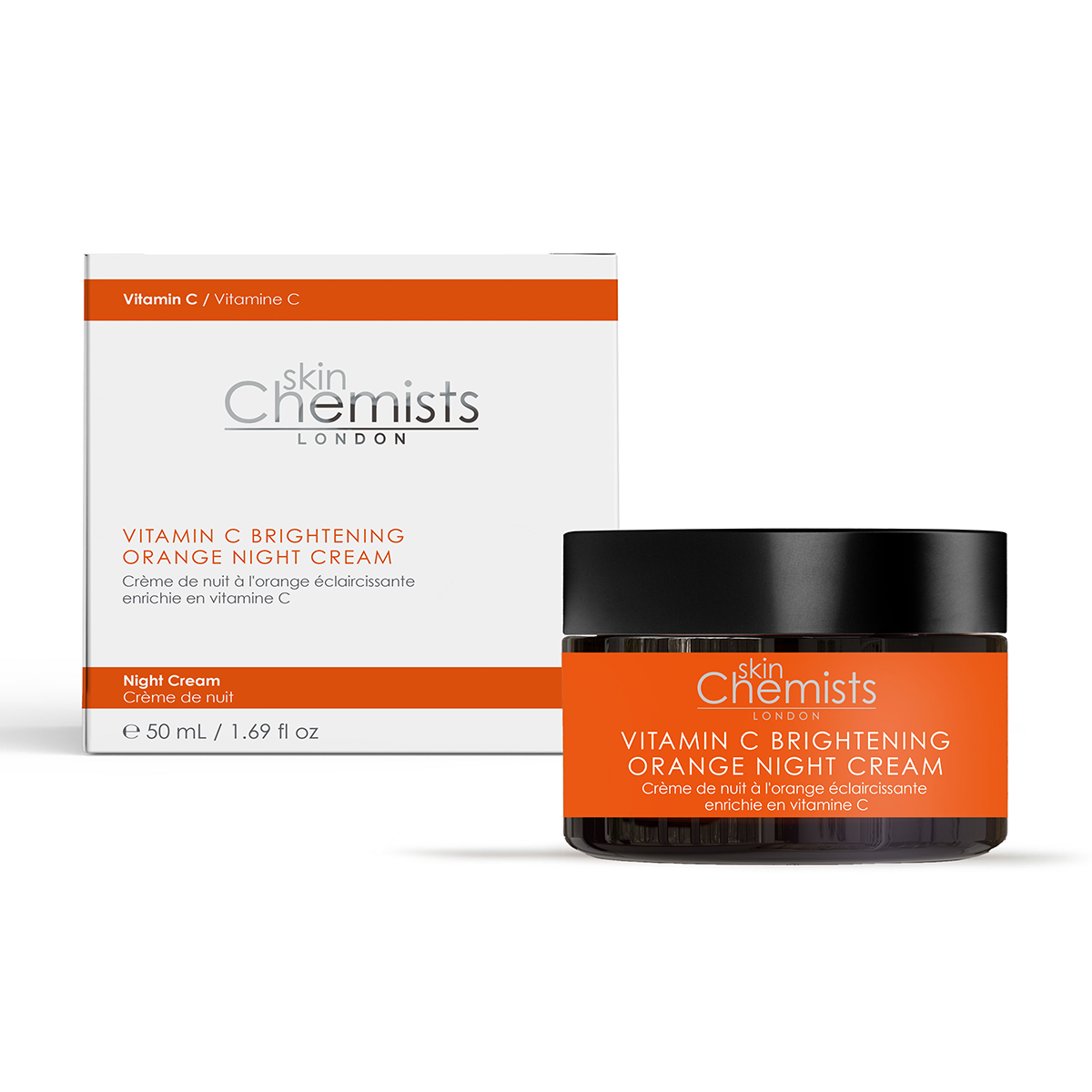 SkinChemists Unisex Vitamin C Brightening Orange Night Cream 50ml - One Size