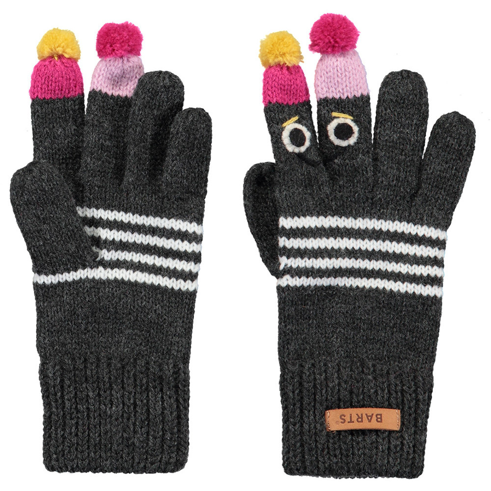 Barts Boys & Girls Puppet Warm And Soft Character Winter Gloves - Grey - Size 4Y