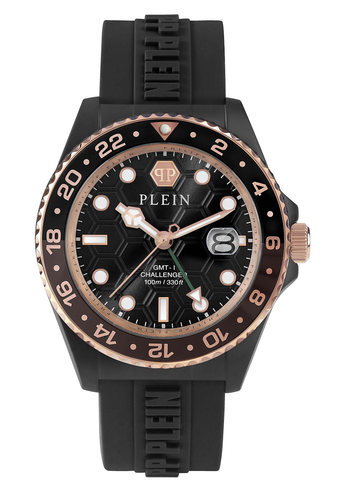 Philipp Plein Gmt-i Challenger Mens Black Watch PWYBA0823 Silicone - One Size