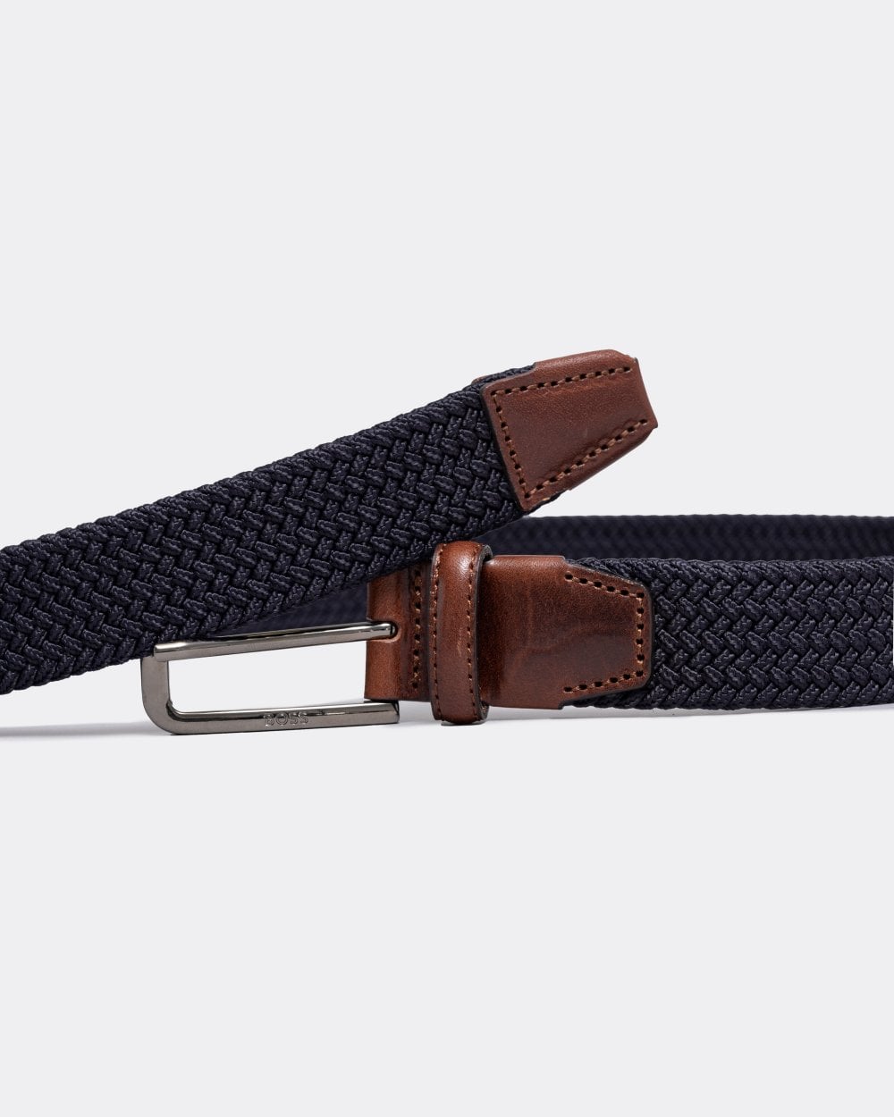 Boss Orange Womens Clorio Mens Fabric Belt - Navy - Size 36 (Waist)