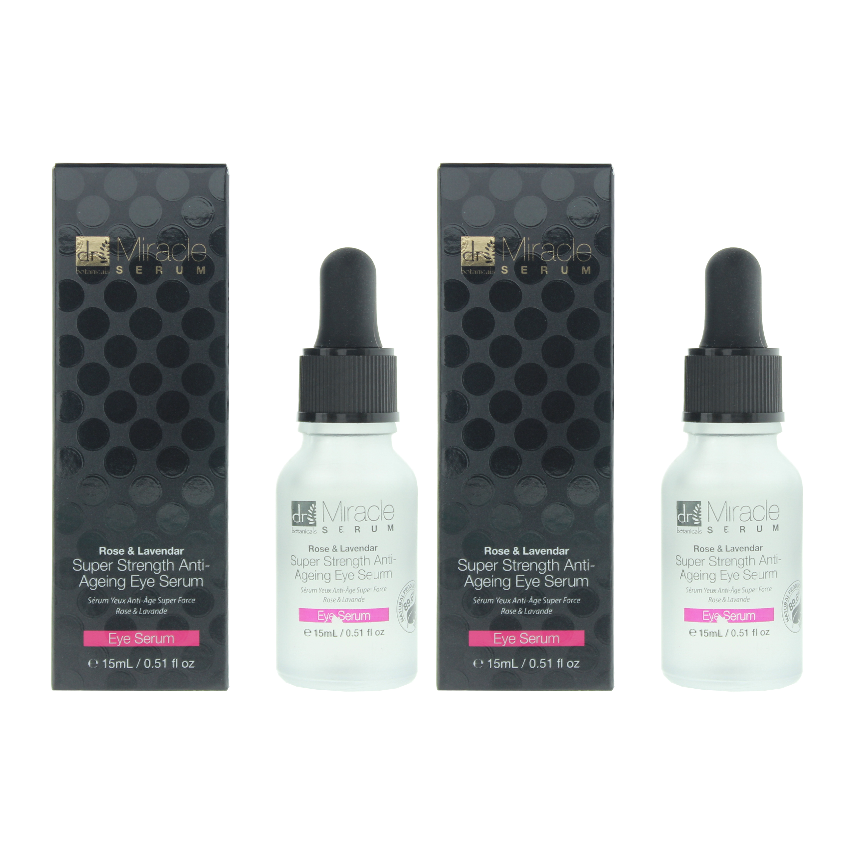 Dr Botanicals Womens Rose & Lavender Super Strength Anti-Ageing Eye Serum 15ml x2 - One Size