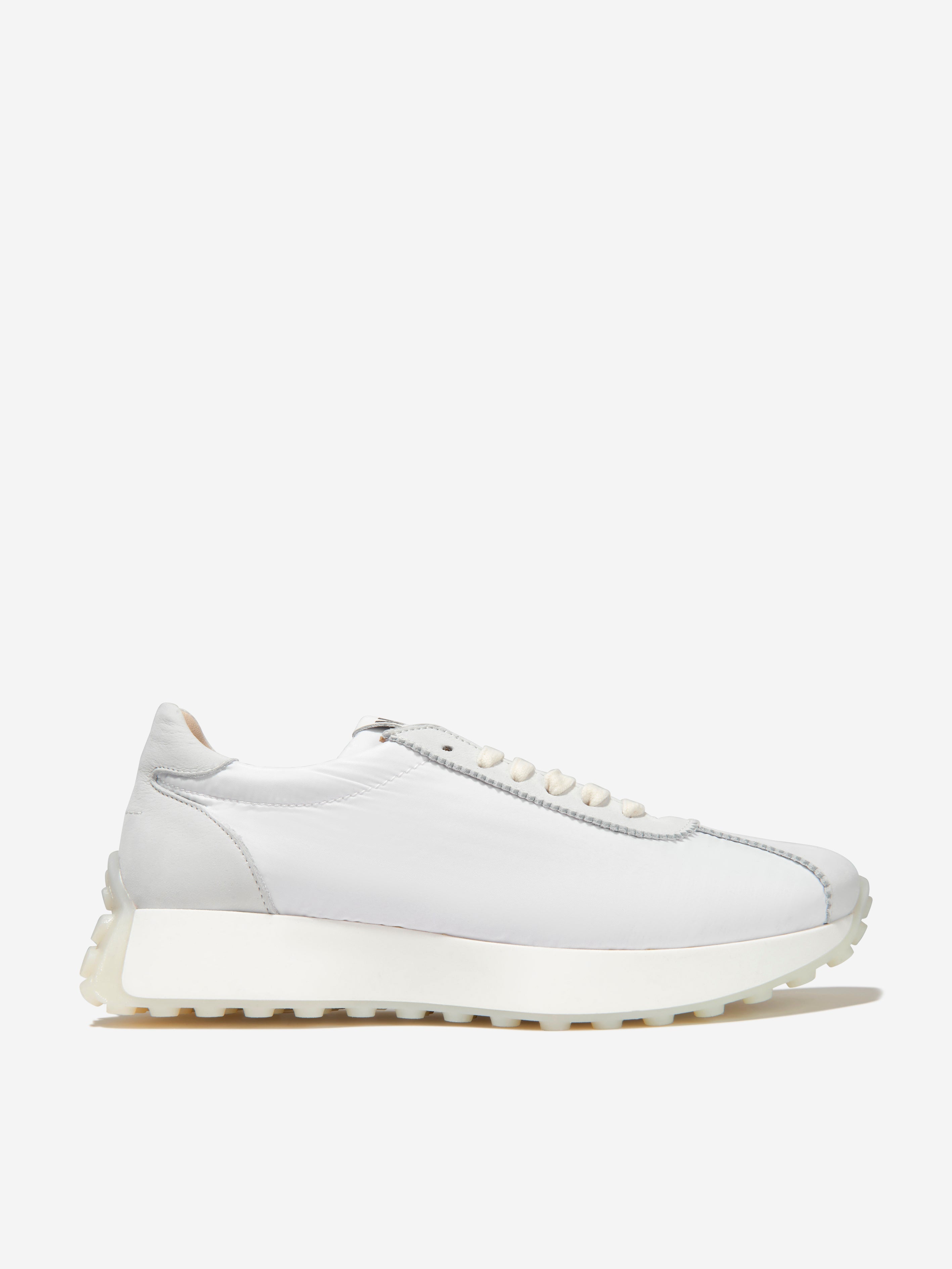 Mm6 Maison Margiela Girls Leather Lace Up Trainers - White - Size UK 13 Kids