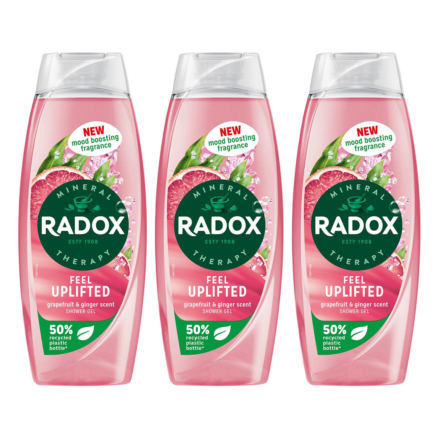 Radox Womens Shower Gel Feel Uplifted With Grapefruit & Ginger Scent 450 ml, 3 Pack - NA - One Size