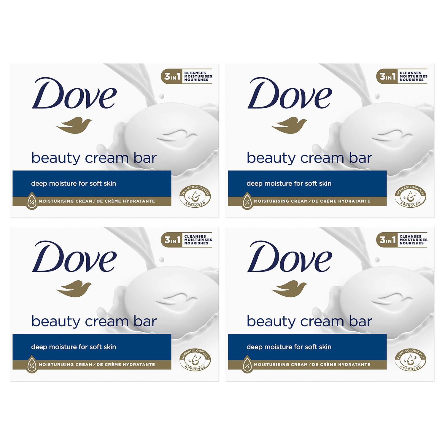 Dove Womens Original Beauty Cream Bar with Deep Moisture for Soft & Smooth Skin90g, 4pk - One Size