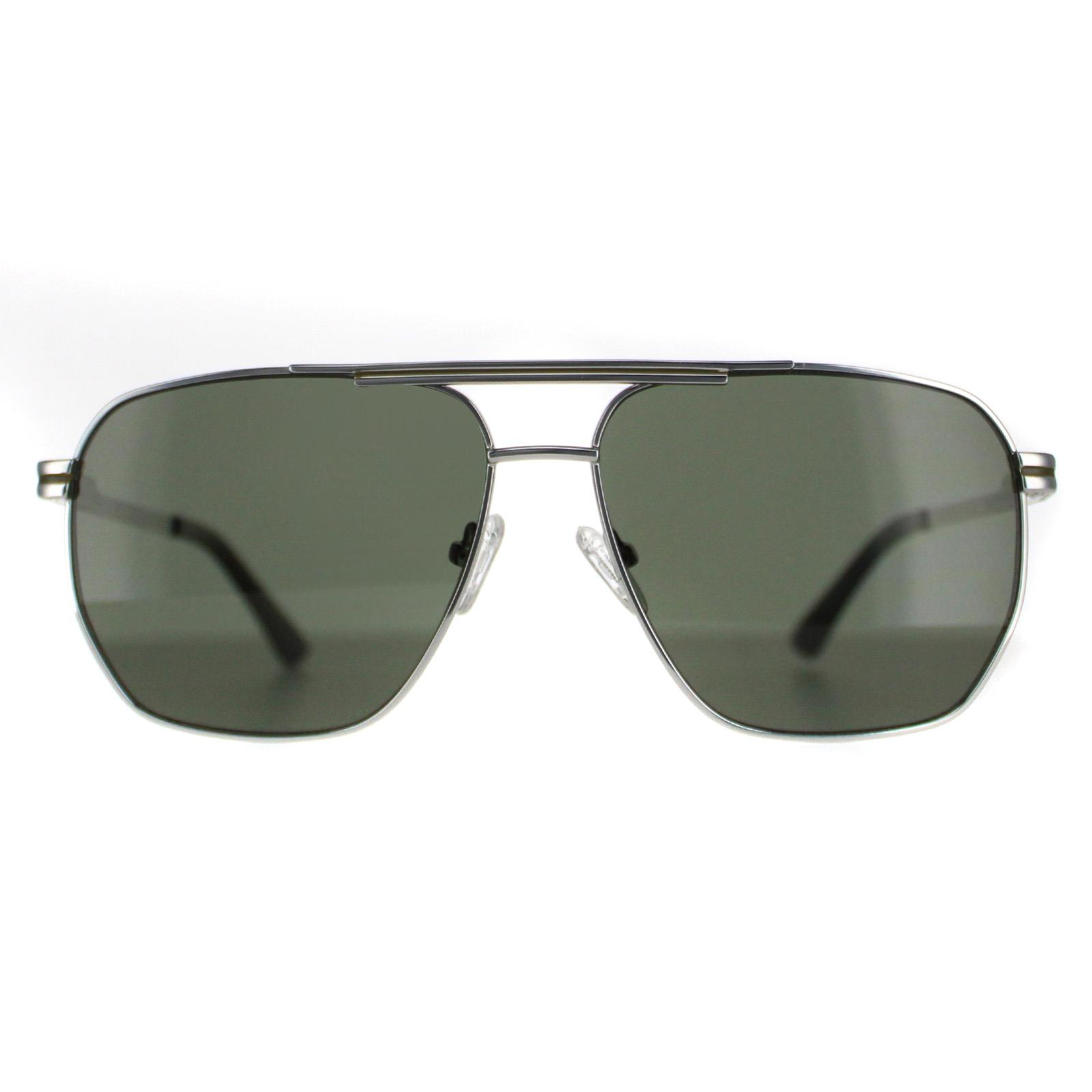 Guess Aviator Mens Shiny Light Nickeltin Green GF0230 - Grey Metal - One Size