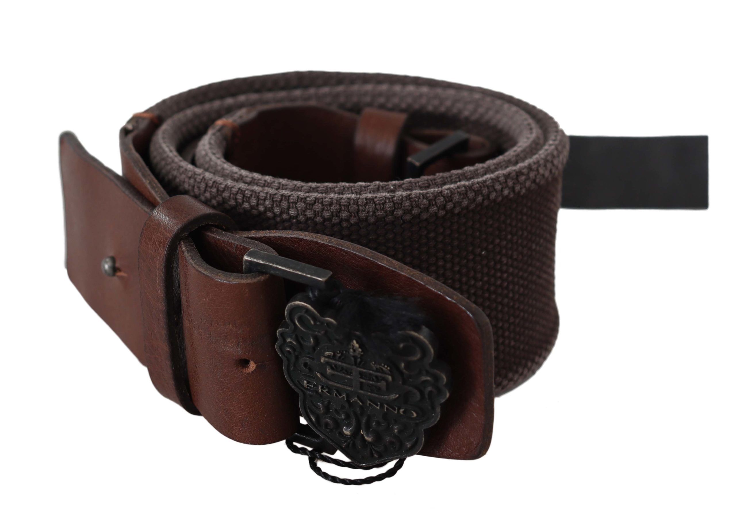 Ermanno Scervino WoMens Dark Brown Leather Wide Buckle Waist Belt - Size 70 cm