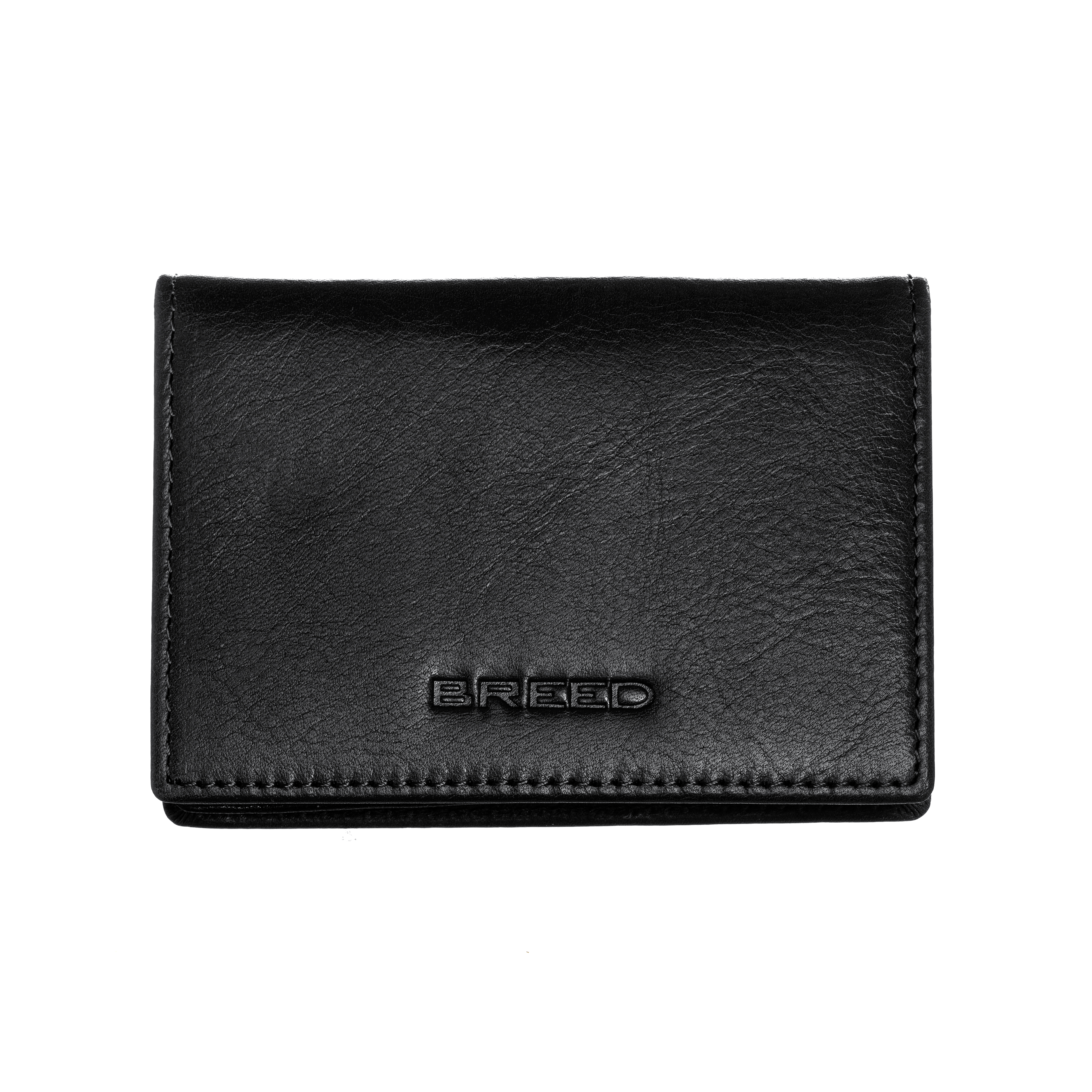 Breed Mens Porter Genuine Leather Bi-Fold Wallet - Black - One Size